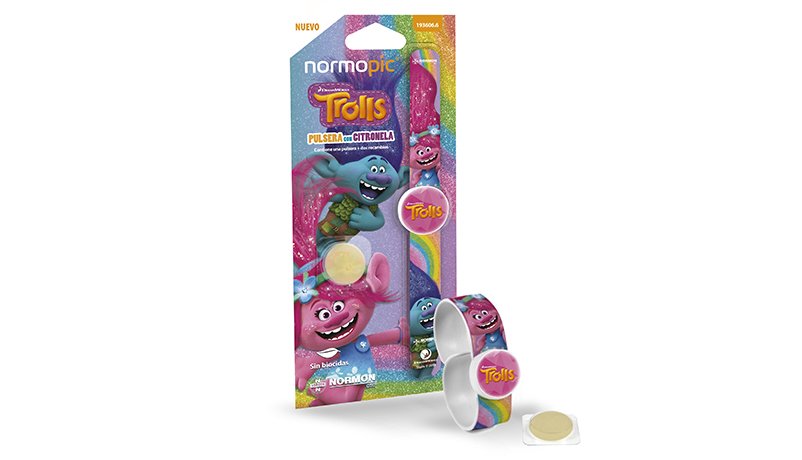 NORMOPIC PULSERA DE CITRONELA DE TROLLS®, NUEVA REFERENCIA DE NORMON DENTRO DE SU GAMA NORMOPIC