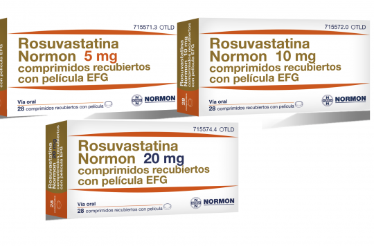 NORMON lanza al mercado ROSUVASTATINA   NORMON EFG
